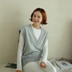 V-neck Cotton Sweat Vest
