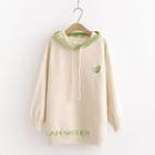 Avocado Embroidered Knit Hoodie