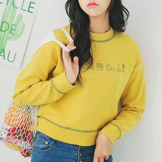 Patterned Long-sleeve Sweatshirt
