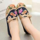 Flower Embroidered Flats