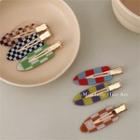 Check Acrylic Hair Clip