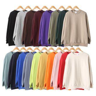 Brushed-fleece Lined Sweatshirt In 18 Colors