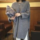 Side-neck Crew-neck Long Sweater As Shown In Figure - One Size