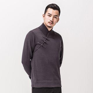 Chinese Frog Button Sweater
