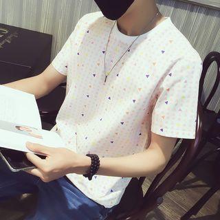 Triangle Patterned Short-sleeve T-shirt