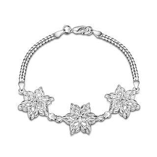 Fashion 925 Sterling Silver Snowflake Bracelet