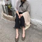 Lace Panel Boot-cut Pants