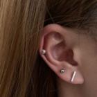 Sterling Silver Ear Stud Set Set Of 6 Pair - Silver - One Size