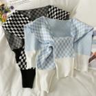 Checkerboard Knit Shawl In 6 Colors