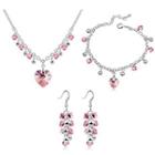 Set: Swarovski Elements Necklace + Earrings + Bracelet