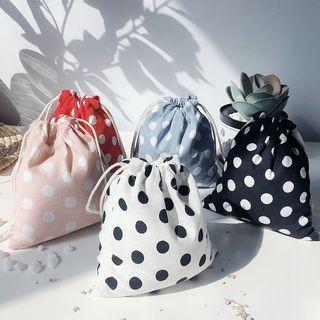 Drawstring Dotted Pouch