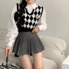 Diamond Pattern Sweater Vest / Shirt