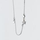 Star Rhinestone Pendant Sterling Silver Necklace Necklace - S925 Silver - Silver - One Size