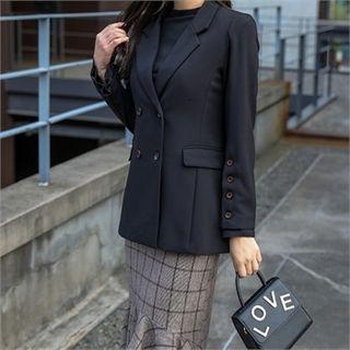 Notch-lapel Double-breasted Blazer