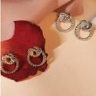 Layered Hoop Stud Earring
