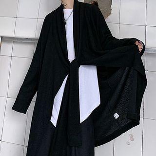 Open Front Side-slit Cardigan