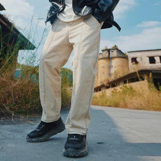 Stitching Straight Fit Pants