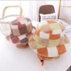 Check Fleece Buckle Hat