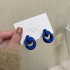 Layered Hoop Alloy Dangle Earring 1 Pair - Blue - One Size