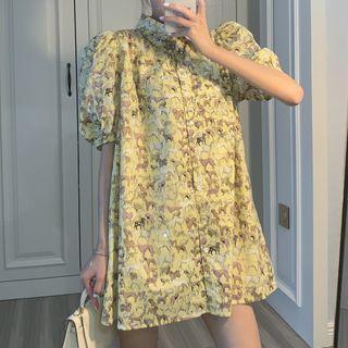 Dog Short-sleeve A-line Dress