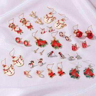 3 Pair Set: Christmas Alloy Earring (assorted Designs)
