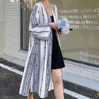 Patterned Light Jacket Black & White - One Size