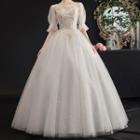 Lace Panel Wedding Ball Gown / Set