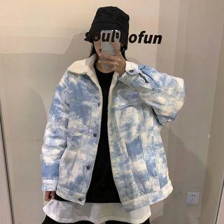 Denim Padded Button Coat