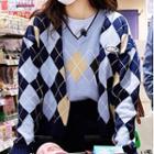 Argyle V-neck Cardigan / Sweater Vest