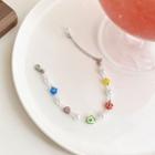 Flower Resin Faux Pearl Bracelet White - One Size