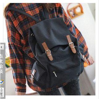 Flap Buckled Backpack