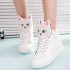 Cat Lace-up High Top Sneakers