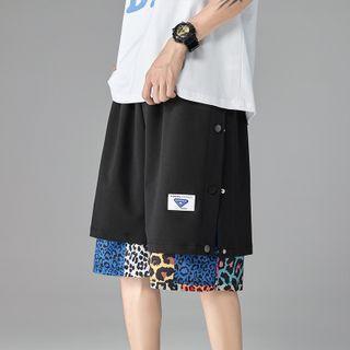 Mock Two Piece Wide Leg Shorts