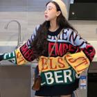 Lettering Sweater Sweater - Multicolor - One Size