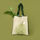 Set: Pvc Tote Bag + Canvas Tote Bag Set - Transparent & Off White - One Size