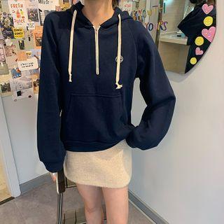Half-zip Embroidered Hoodie