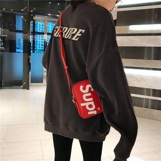 Lettering Oversize Pullover Gray - One Size