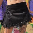 Mesh Ruffle A-line Skirt