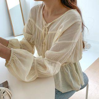 Tie-neck Tiered Top