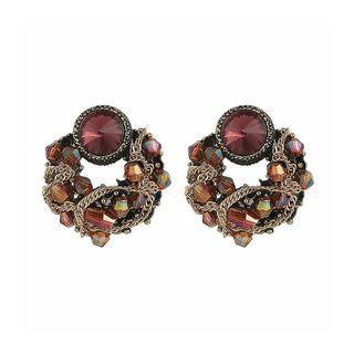 Retro Bohemian Earrings With Red Crystal
