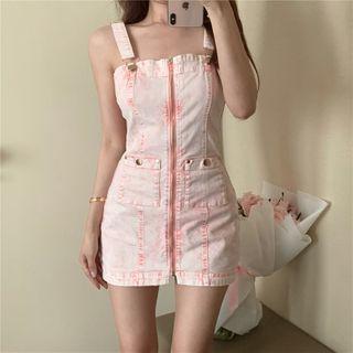 Gradient Denim Vest Dress