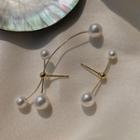 Non-matching Faux Pearl Earring 1 Pair - Non-matching Stud Earrings - One Size