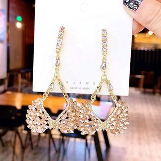 Rhinestone Wings Dangle Earring As Shown In Figure - One Size