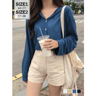 Round-neck Sheer Textured Cardigan