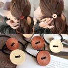 Button Accent Hair Tie
