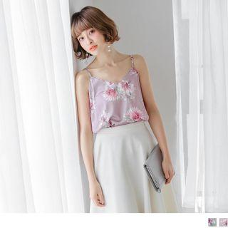 Sweet Floral V-neck Camisole Top