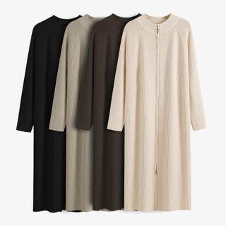 Zip Midi Sweater Dress