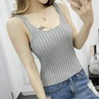 Square Neck Knit Tank Top