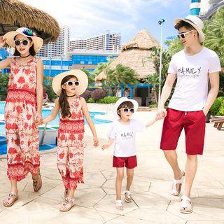 Family Matching Tank Top / Wide Leg Pants / Short-sleeve T-shirt / Shorts / Set
