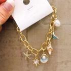 Faux Pearl Alloy Shell & Starfish Bracelet